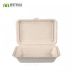 Buy cheap Biodegrabable bagasse pulp Clamshell Lunch Box from wholesalers