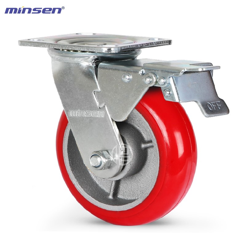 Buy cheap Minsen 72 Heavy-Duty Biaxial Round Face Iron Core Polyurethane Caster PU Wheel from wholesalers