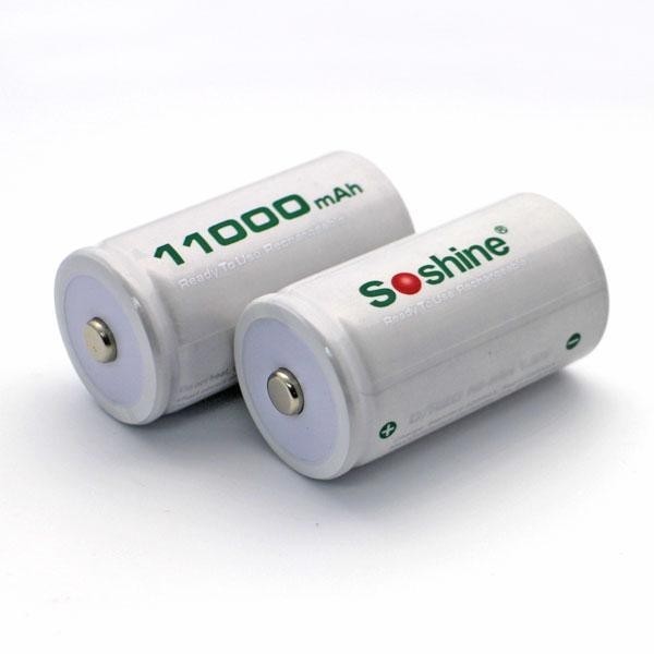 Buy cheap Soshine D/R20 Size Rechargeable Batteries NiMH 11000mAh product