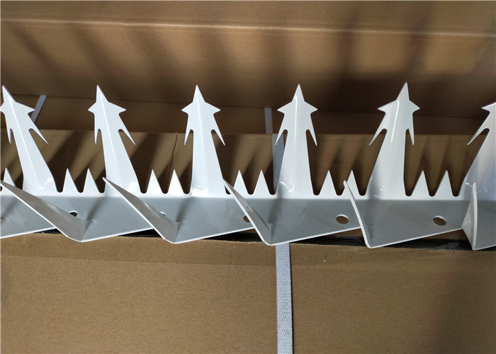 Buy cheap White Coated Large Size Wall Security Spikes , Metal Security Spikes On Fence product
