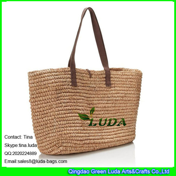 Buy cheap LUDA raffia straw beach bag natural raffia straw tote bag wholesale from wholesalers