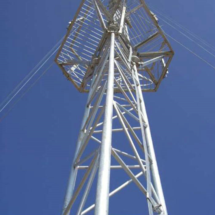 Buy cheap 50m Q235 Steel GSM Self Supporting Radio Tower For Park product