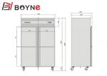 Buy cheap 4 Door Commercial Stand Up Refrigerator , -12°C~-18°C Industrial Kitchen Refrigerator from wholesalers