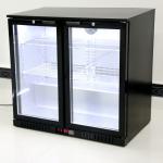 Buy cheap 208L Fan Cooling Double Glass Door Back Bar Cooler With Black Color from wholesalers