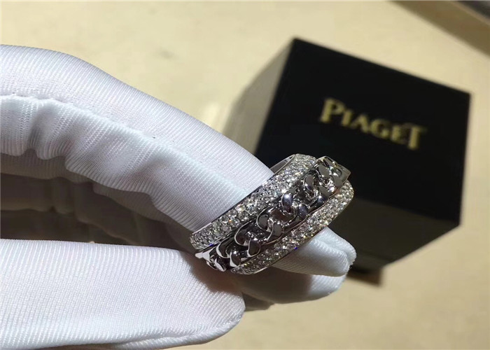 Buy cheap Piaget 18K Gold Diamond Ring , Luxury 18K White Gold Diamond Band diamond jewelry factory product