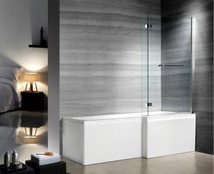Buy cheap 1400x800mm Glass Shower Enclosures With Stainless Steel Hinges product