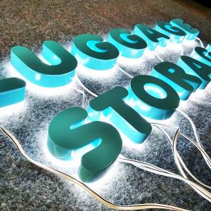 Buy cheap 3D Shape Color Paint Metal Letters With Lights Outdoor Advertising product