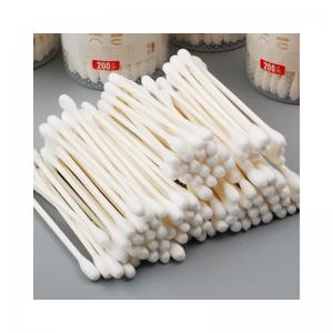Buy cheap Single Use Sterile Wood Stick Cotton Swabs Suitable For Cleaning Machine product