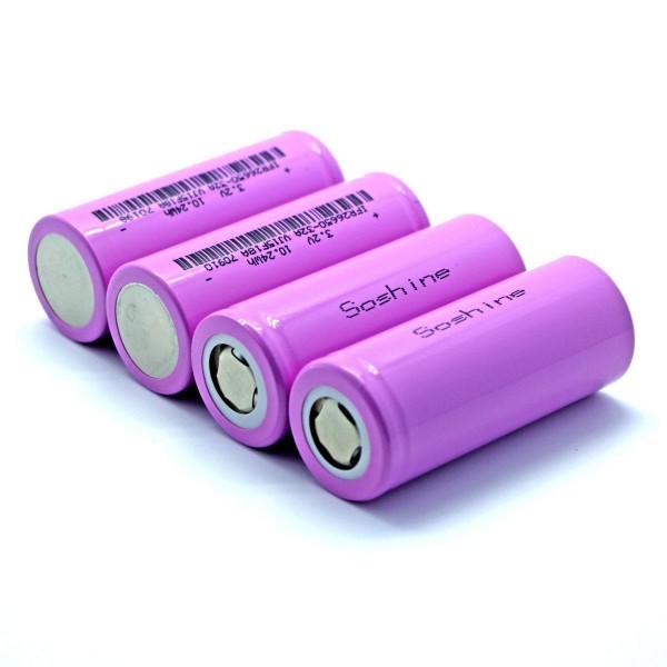Buy cheap Soshine IFR 26650 3200mAh 30A 3.2v Rechargeable Flat Top Batteries-Pink product