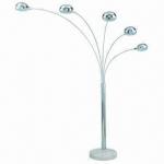 Buy cheap Fishing Style Floor Lamp, CE- and UL-certified, 5-head Lights, Chrome/Nickel Plating from wholesalers