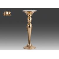 Buy cheap Classic Gold Leafed Fiberglass Pedestal Plant Stand Round Wedding Decor Items product