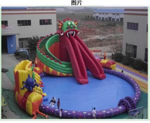 Buy cheap 0.9mm PVC Inflatable Water Park Amusement Water Park With Slide / Tower product