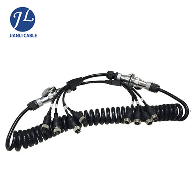 Buy cheap Truck Rear View Camera System Truck Trailer Coiled Cable , Waterproof 7 Pin Cable product