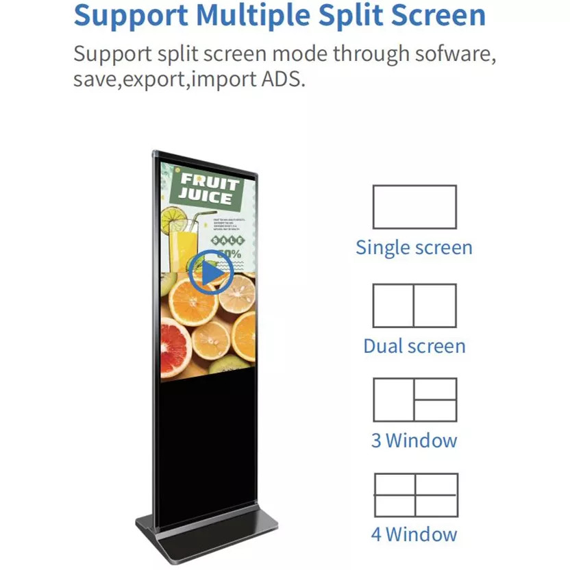 Buy cheap Lcd Interactive 49 55 Inch Android Indoor Totem Floor Stand Kiosk Touch Screen from wholesalers