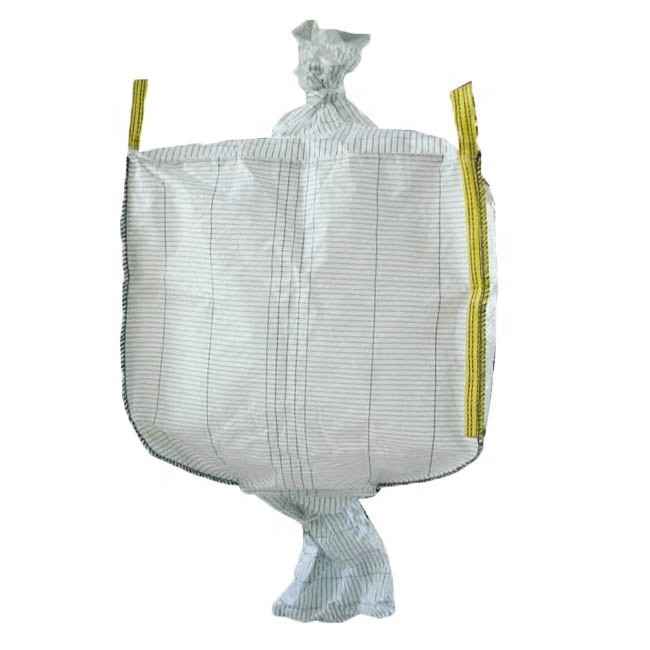 Buy cheap Side Discharge Design Anti Static Bulk Bags Flat Bottom With Spout 500kg / 600kg product