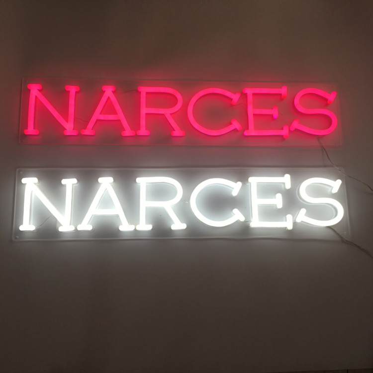 Buy cheap UL Clear Acrylic Back Neon Sign Letters For Wall 62cm Long product