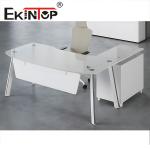 Buy cheap Office Furniture Toughened Glass Computer Desk Thickened Materials from wholesalers