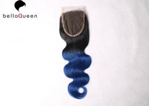 Buy cheap Two Three Tone hair Lace Closure Human Hair Weave Closure 1B / Blue product