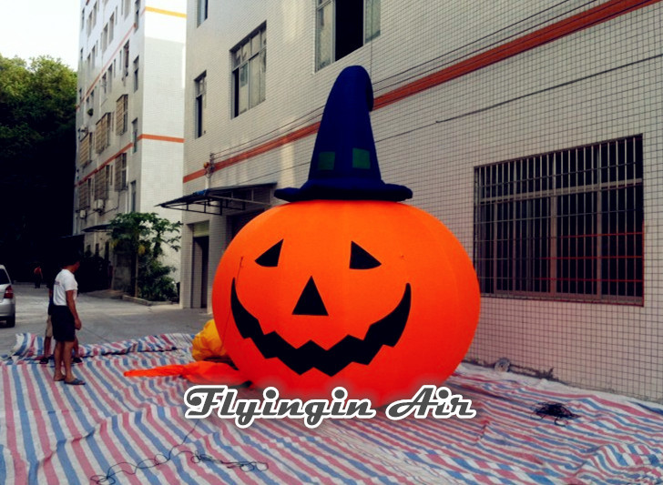 Buy cheap Inflatable Halloween Pumpkin with Witch Hat for Events and Outdoor Door from wholesalers