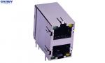 Buy cheap High Standard Rj45 Network Connector Double Layer With LED Lamp Custom from wholesalers