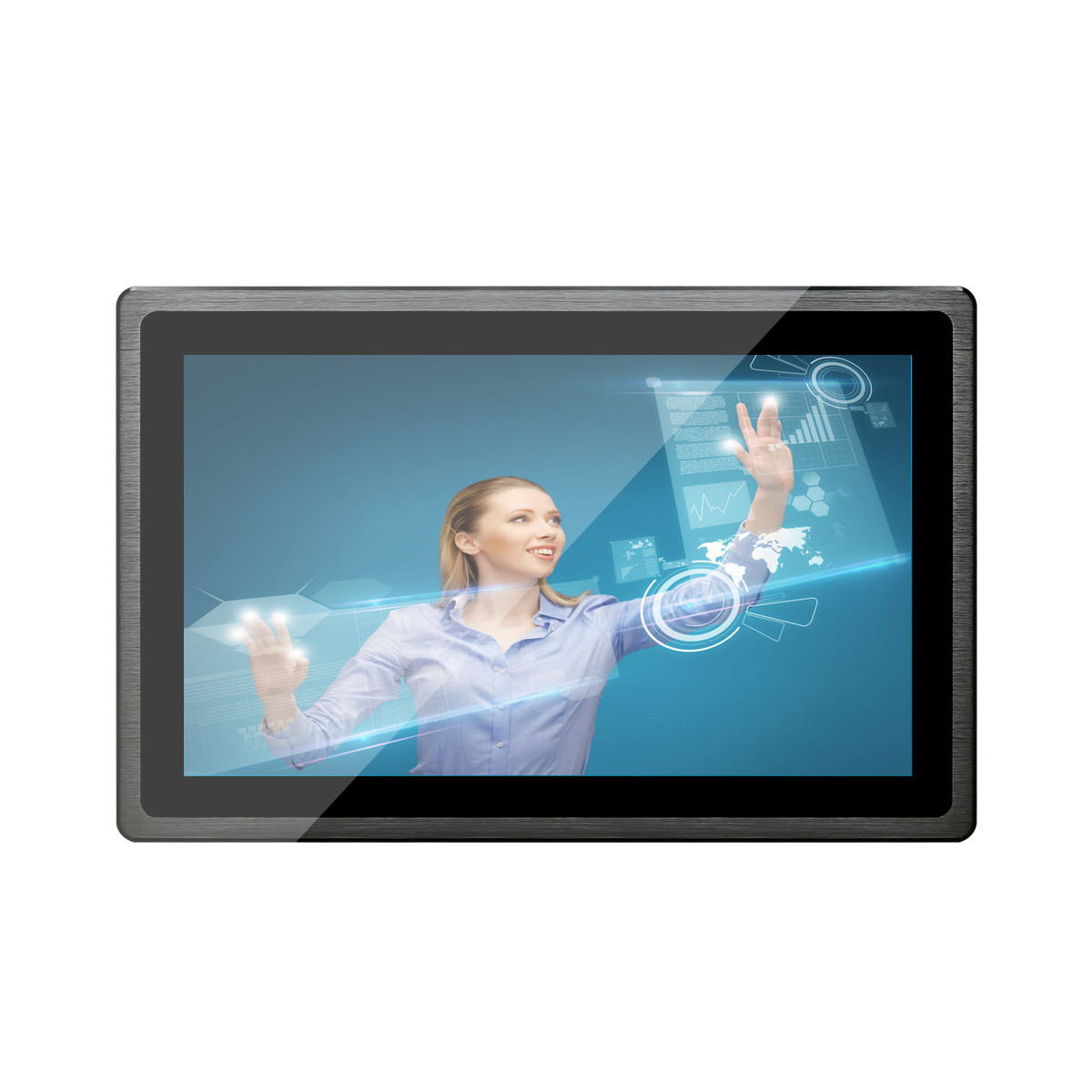 Buy cheap 21 Inch Industrial Panel Mount PC 1000cd/M2 ARM Based Linux Touch Computer product