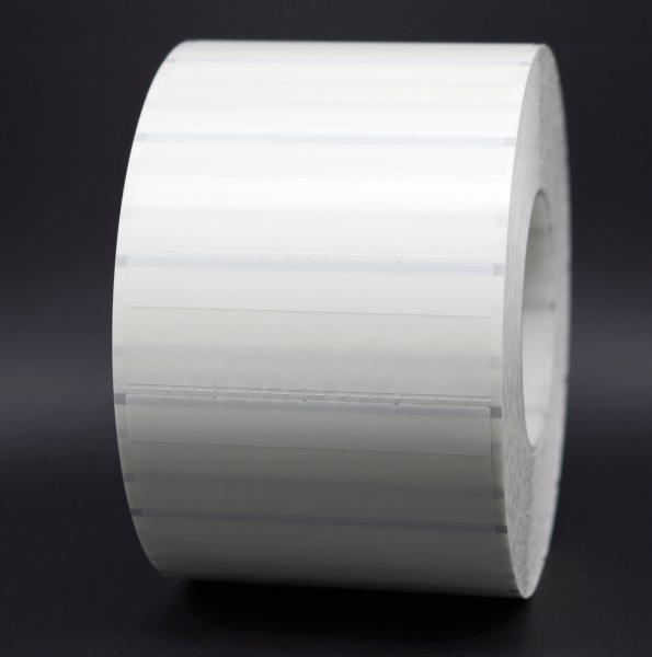 Quality 25*35mm Cable Adhesive Label 1mil White Matte Translucent Water Resistant Vinyl Cable Label for sale