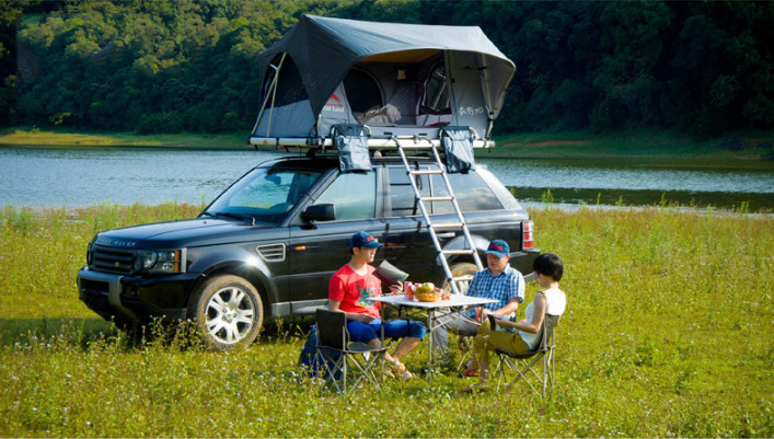 Buy cheap Hard Cover UV 50+ Roof Rack Pop Up Tent For Your Car 1 Year Warranty from wholesalers