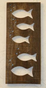 Buy cheap Vintage Fish Pattern Wooden Plank Plaque Signs 15 X 45 Cm Long Life Span product