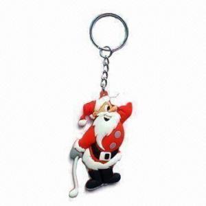 Buy cheap Christmas Keychain in Santa Claus Design, with Metal Attachment, Ideal for Christmas Gifts/Promotion product