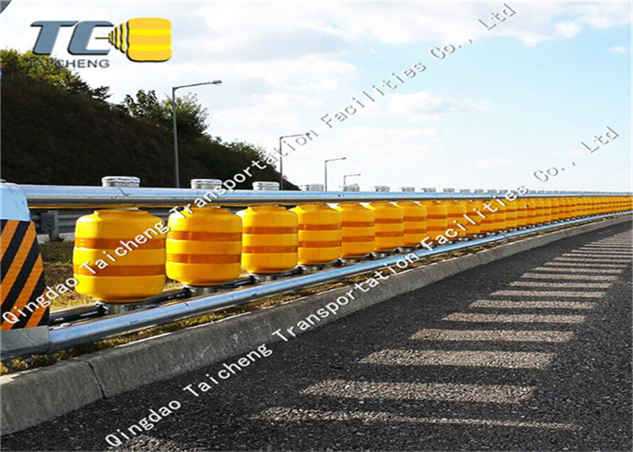 Buy cheap Roadway traffic safe rolling type safety EVA roller barrier safety roller crash barrier from wholesalers