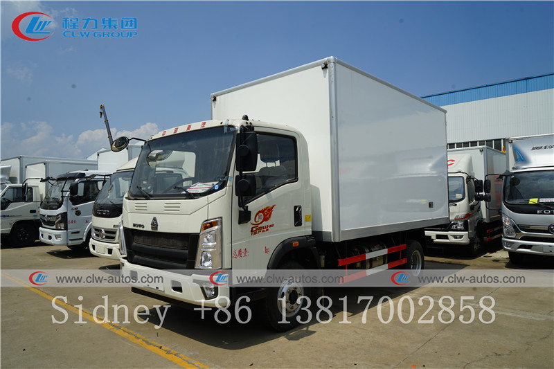 Buy cheap LHD RHD Sinotruk HOWO 4X2 5T Refrigerated Van Truck from wholesalers