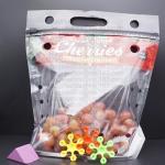 Buy cheap Flat Bottom Fresh Fruit Vegetable Plastic Packing Bag, Dried Cherry Pouch, Supermarket Grape Packing Bag from wholesalers