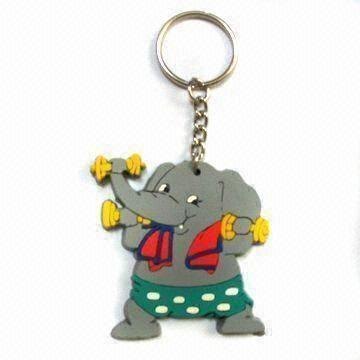 Buy cheap PVC Keychain with Elephant Design, Customized Designs and Logos Welcomed, Popular for Promotions product