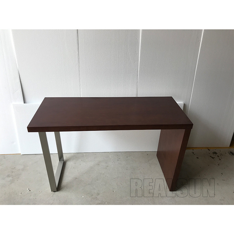 Buy cheap Wood Venner Home Computer Desks , Hotel Writing Desk Table With Glass Top from wholesalers