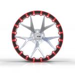 Buy cheap Red Ring Custom Forged Wheels PCD 5x114.3 24 Inch Rims from wholesalers