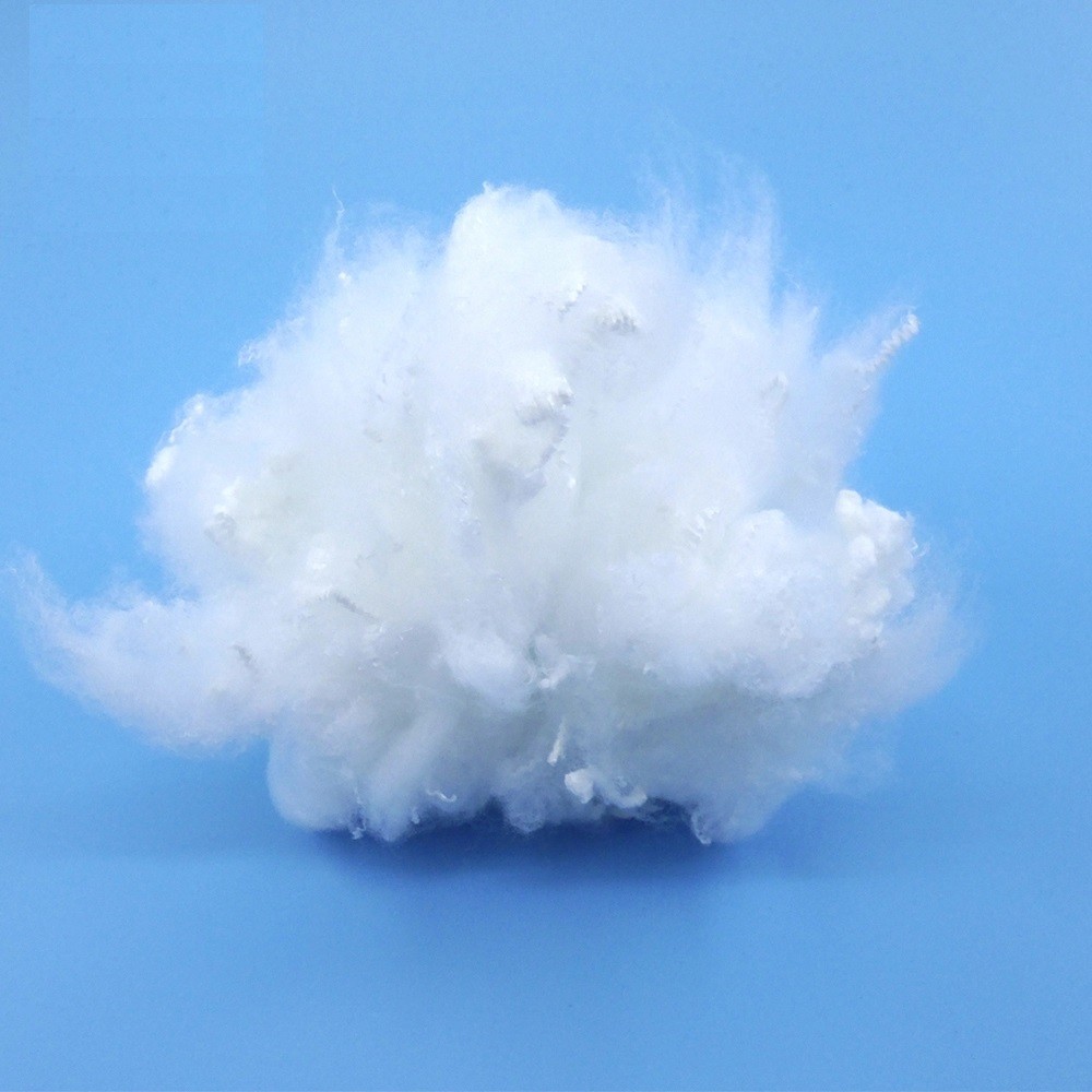 Superfine Microfiber Polyester Hollowfibre  , Hollow Siliconised Fibre For Filling