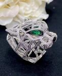 Buy cheap 1pcs 18k White Gold Diamond Ring VVS Diamond Panther Cartier Ring from wholesalers