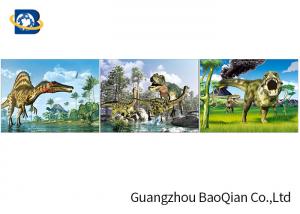 Buy cheap Customized Dinosaur 3D Lenticular Printing With Framed , 3D Lenticular Flip Picture product