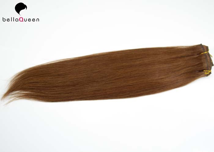 Buy cheap 100% Unprocessed Straight Clip In Human Hair , Natural Black Human Hair product