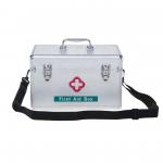 Buy cheap Aluminium Shoulder strap Emergency Medical Supplies box workshop metal First Aid box Storage case  with lock from wholesalers