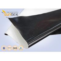 Buy cheap Black Fire Curtain Silicone Rubber Coated Fiberglass Fabric One Side 960 G/M2 product