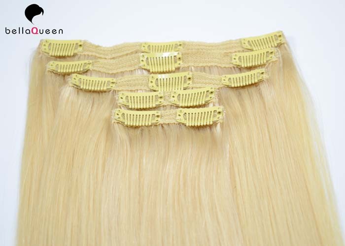 Buy cheap 16 - 26 inch Virgin Brazilian Full Head Clip In Hair Extensions With Tangle Free product