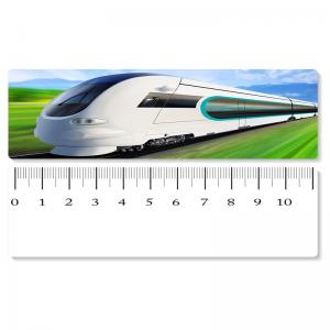 Buy cheap 5.4x31cm High - Speed Train 3D Lenticular Ruler PET Material For Student Stationery product