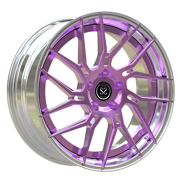 Buy cheap new color center brushed aluminum alloy rims 2 piece 19 20 21 inch rs6 car wheels from wholesalers