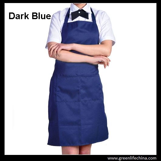 Buy cheap Fashion popular advertising good polyester bib apron with dark blue color against dirty product