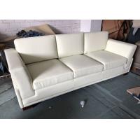 Buy cheap 3 Seater Hotel Furniture Sleeper Sofa Handcrafted Microfiber Leather product