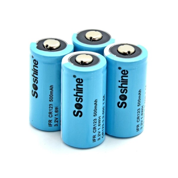 Buy cheap Soshine LiFePO4 RCR123 16340 Battery500mAh 3.2V product