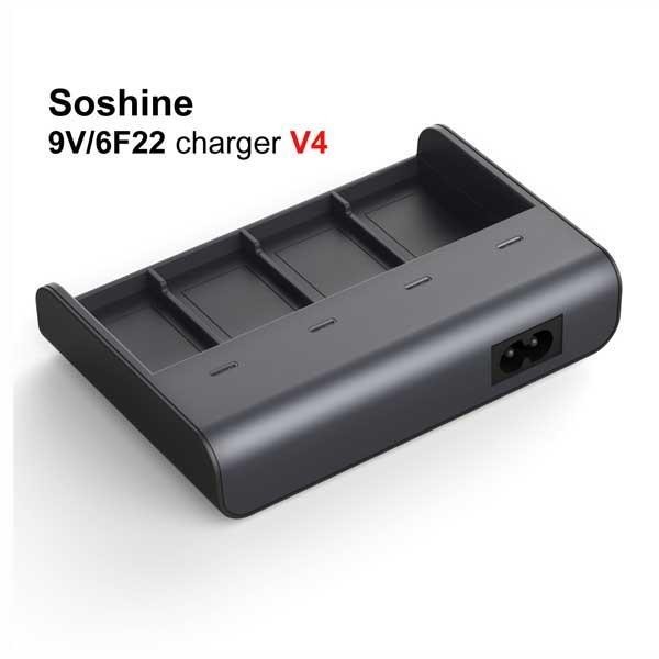 Buy cheap Soshine 1-4pcs 9V Ni-MH Li-ion LiFePO4 charger V4 product