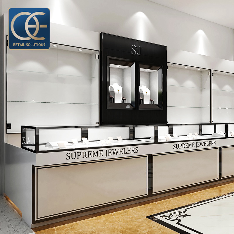 Buy cheap Locking Glass Countertop Jewelry Display Cases Cabinet Showcase Luxury from wholesalers