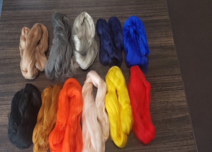 Buy cheap High Shrinkage 25mm 0.9D Polyester Synthetic Fibre Of Wool Spinning from wholesalers